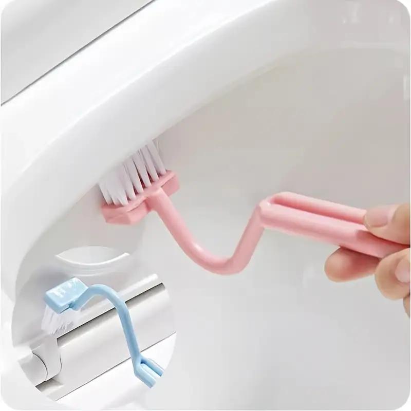 Bathroom V-shaped Toilet Brush Japanese Dead Corner Cleaning Brush Creative Toilet Brush Plastic Curved Brush Toilet Cleaning Brush