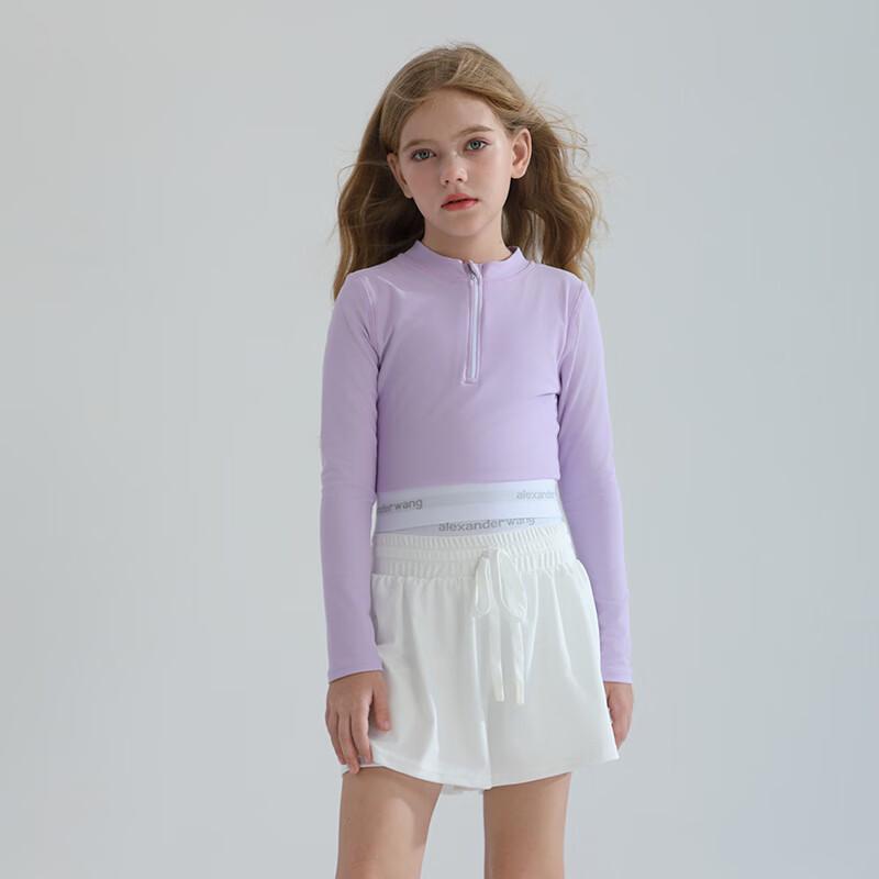 Girls  Long-Sleeved Sun Protection One-Piece Swimsuit S