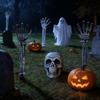 Haunted Skull Hand Ground Stake Set - 3-Piece Halloween Courtyard Decoration