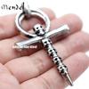 Mens Large Big Egyptian Gothic Skull Biker Ankh Cross Pendant Necklace Gift
