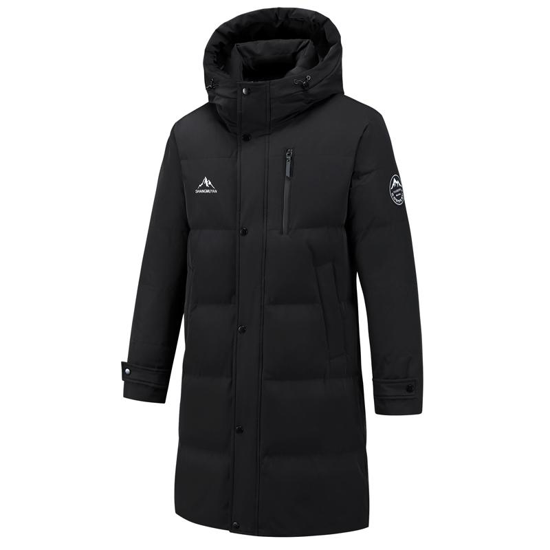 Taglie Forti 4XL-11XL Moda Parka Invernale Cappotto Lungo da Uomo con Cappuccio Casual Largo Nero Spesso Caldo Oversize Capispalla Giubbotti da Uomo