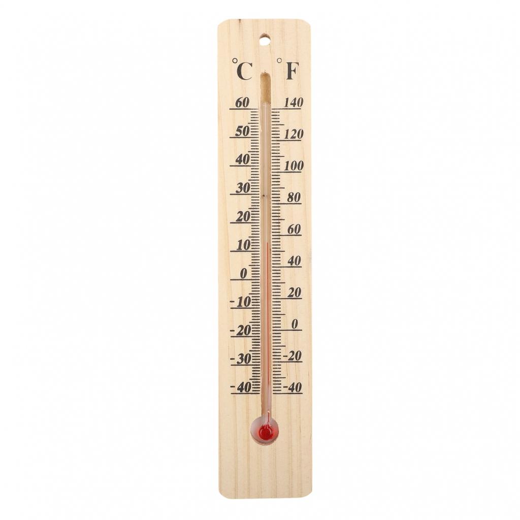 Wooden Thermometer Wall Thermometer Natural Wood Construction
