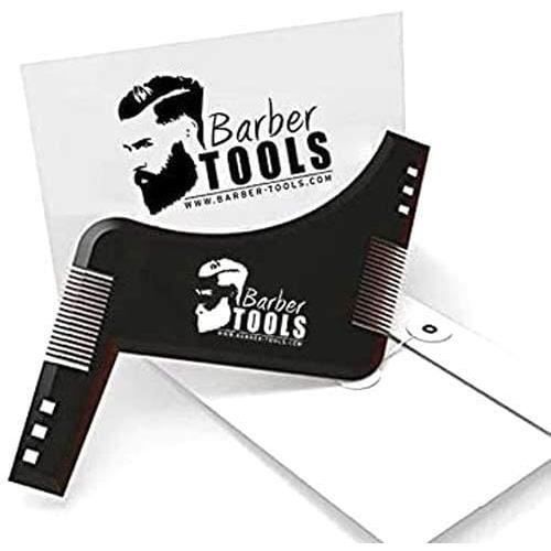 Kit de rasage - Rasoir de barbier - Lames interchangeables - Stick d'alun - Serviette - Peigne pochoir