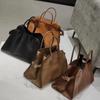 New Cowhide Large-capacity Briefcase Large-capacity Portable Shoulder Tote Bag Simple and Versatile Casual Women's Bag