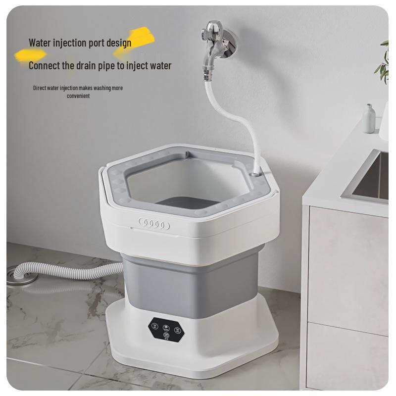 Compact Folding Washer-Dryer for Baby Clothes and Socks