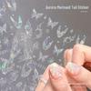 "Fantasy Aurora Butterfly Nail Art Stickers: Gentle Fairy Shell Collection"
