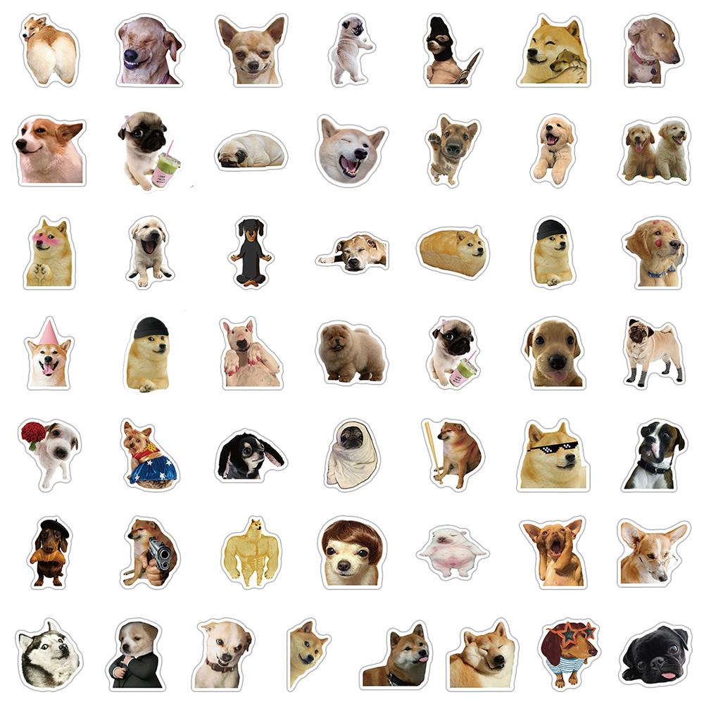 10/30/50pcs Funny MEME Dog Graffiti Stickers Cute Animal Decoration Decals for Motorcycle Luggage Guitar Waterproof DIY Sticker