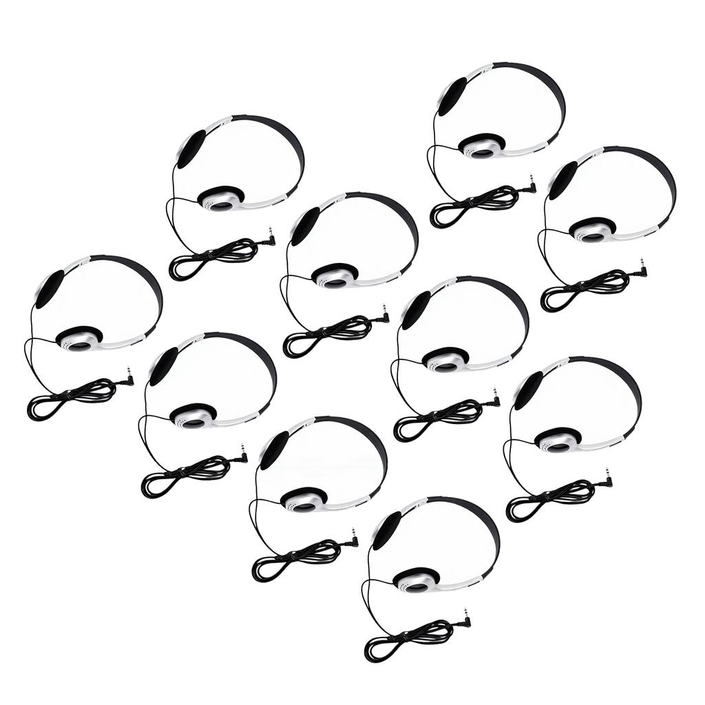 10 Pcs Kids Classroom Headphones Student 3.5mm Wired Over Ear Headphones for School Library Travel Online Learning