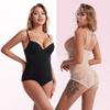 Built-in Bra Hook Closure Open Crotch Bodysuit Shapewear, Tummy Control Waist Slimming Full Body Shaper