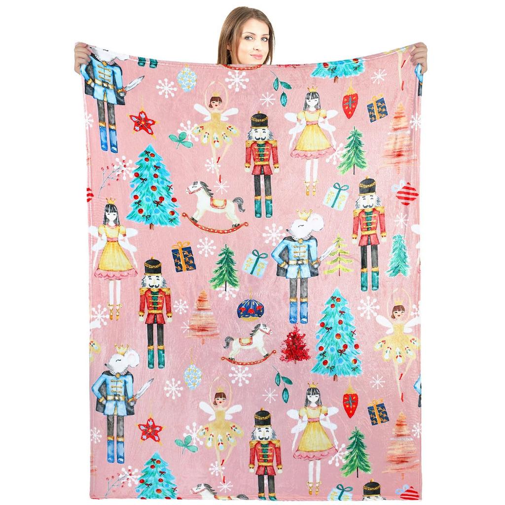 Christmas pine tree gifts Printed Blanket for Sofa Travel Camping Living Room Office Conditioning Blanket for All Seasons Gifts