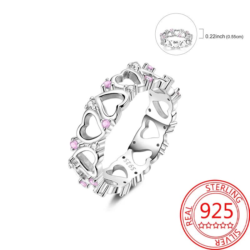 Authentic Copper Metal Metal Ring Romantic Love Special Mother's Day Series Zircon Heart Ring Elegant Exquisite Party High Quality Fine Jewelry