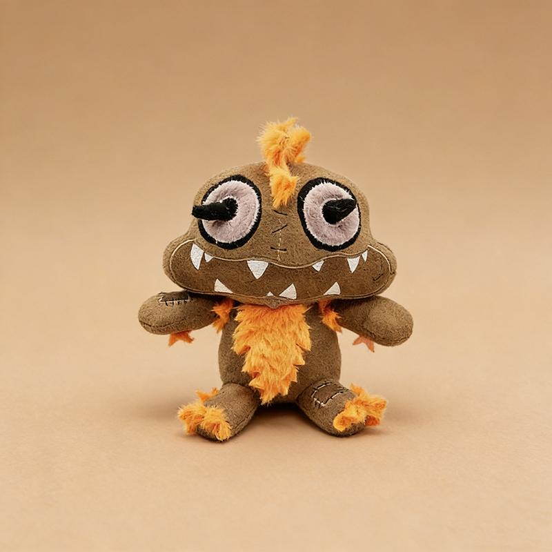 Poppy Playtime Prototype 1006 Plush Toy - Red Monster Stuffed Doll with Zipper Mouth Yellow Pocket, Horror Game Character Plushie Gift for Fans & Kids