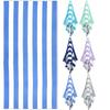 1 Pc Large Oversized Beach Towel 31''X71'', Microfiber Pool Towel, Pink Striped Quick Dry Cabana Swim Towel