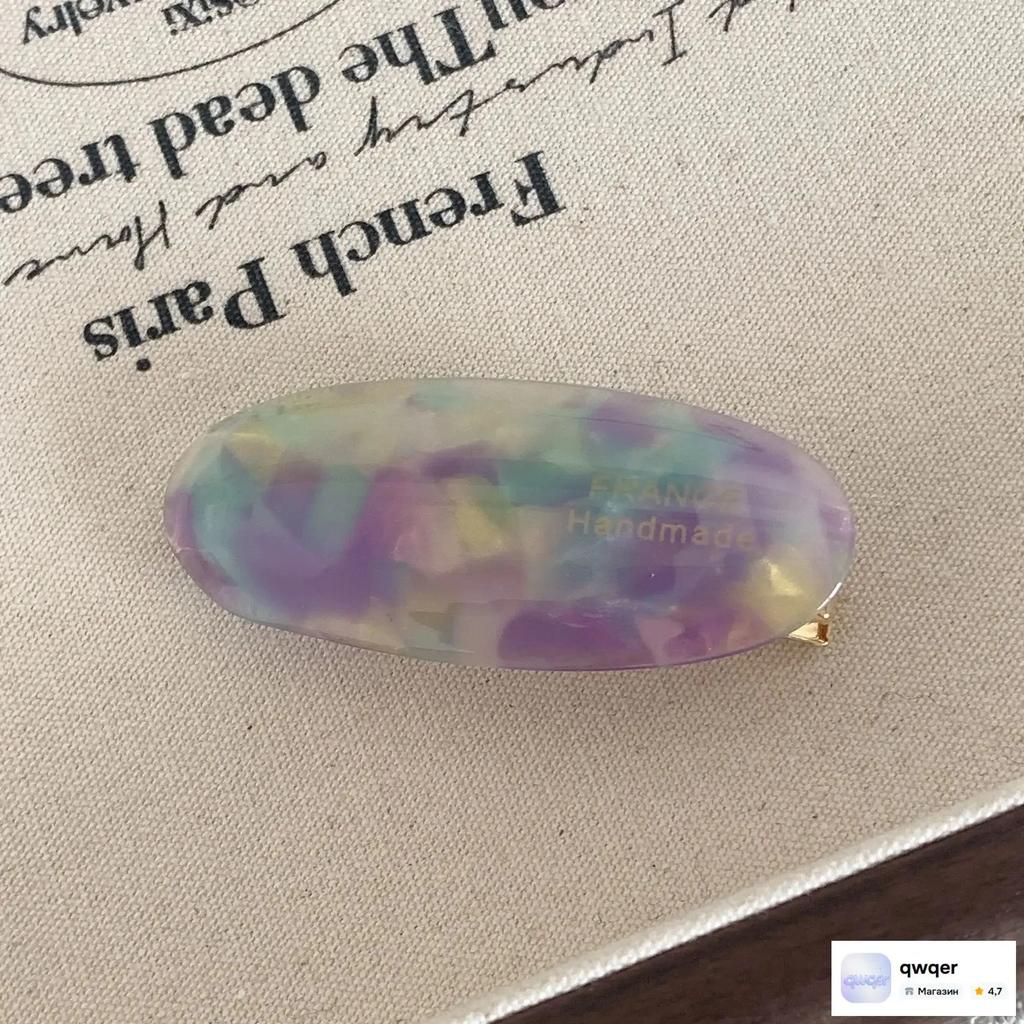 Colorful Oval for Women and Girls, Single Hair Accessory, No Packaging