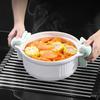 Premium stainless steel roll-up dish drying rack, space-saving, rust-resistant, easy-clean over-sink kitchen organizer.