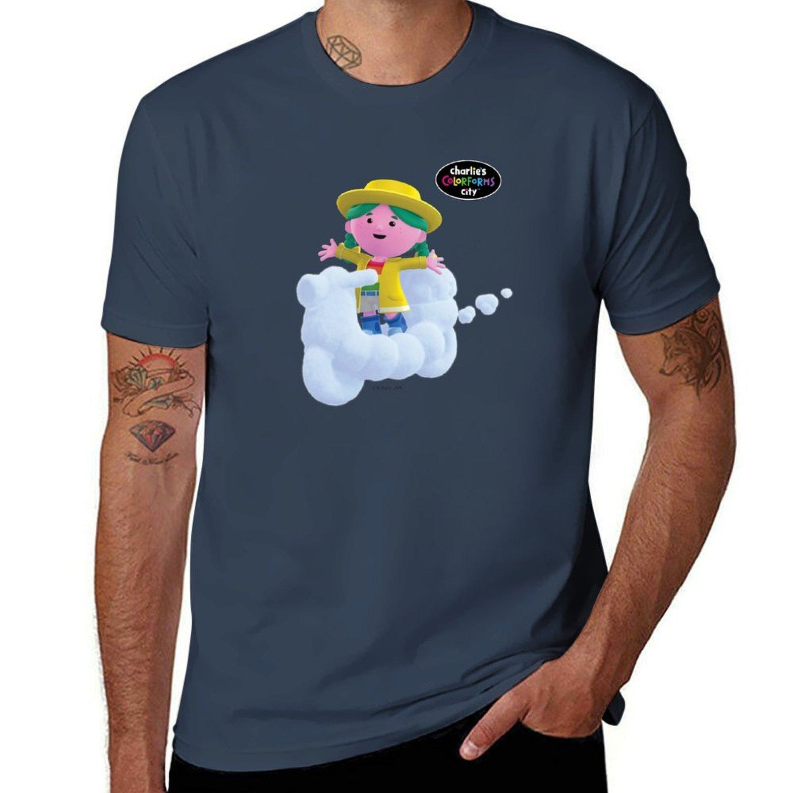 Charlies Colorforms City Miss Weather On Scooter Tshirt Tough Fabric Work Tee S