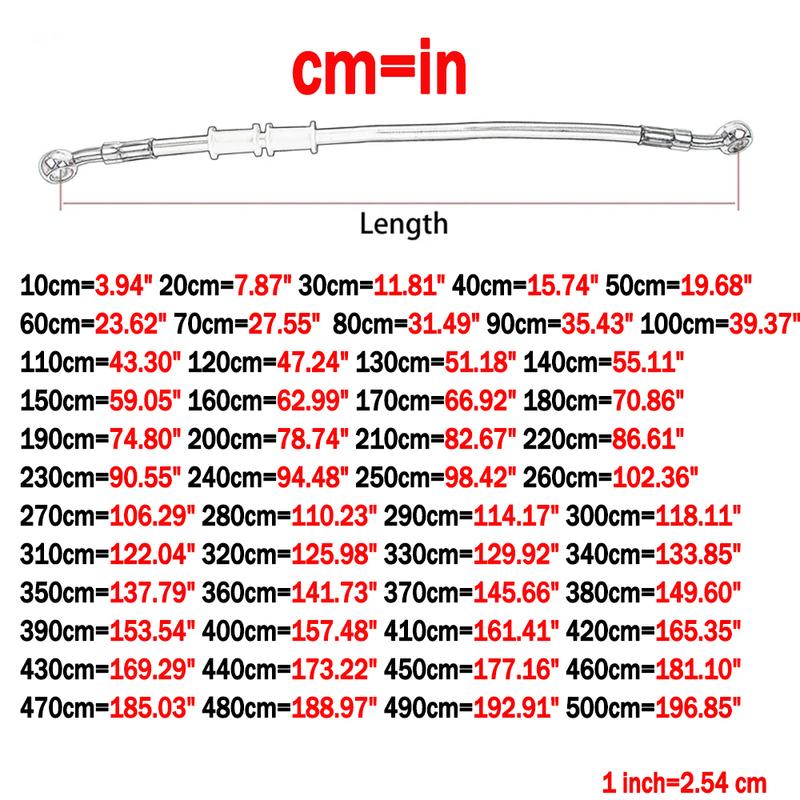 100mm~5000mm Motorcycle Braided Steel Hydraulic Brake Clutch Oil Hose Brake Line for Bikes Motocross Street 10mm Banjo 0°-28°-90