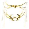 Maschera Metallica Irregolare Decorazione Viso Vuoto Meccanica Accessori Viso Fluidi Gioielli per Festa in Maschera di Halloween