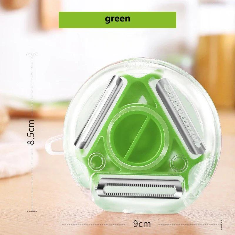 

Нержавеющая сталь многофункциональный 3 в 1 овощечистка фрукты измельчитель измельченный артефакт для очистки кухонный инструмент аксессуары светло-зеленый