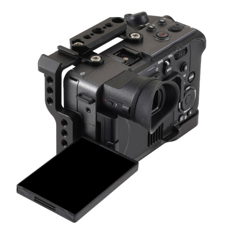 Rotating Top Handle Camera Cage Featuring 360 Degree Rotating for Unobstructed EVF Access During Handheld Use
