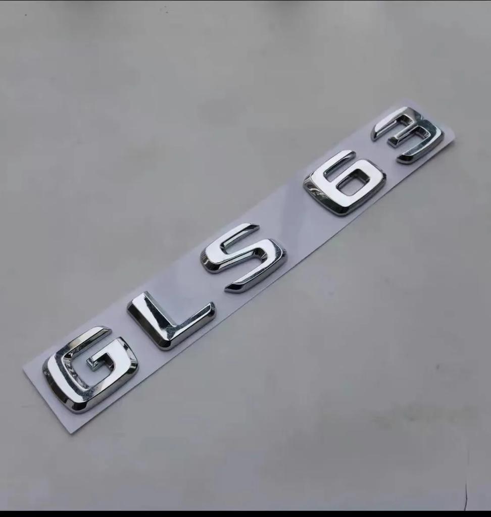 Lettere Cromate Nere in ABS 3D Emblema Posteriore Baule Parafango Auto Per Mercedes GLS63 AMG W166 W167 Logo BITURBO 4MATIC Emblema Accessori