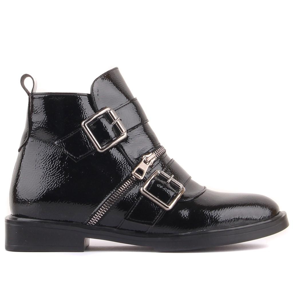 

Moxee - Черные женские ботинки на молнии