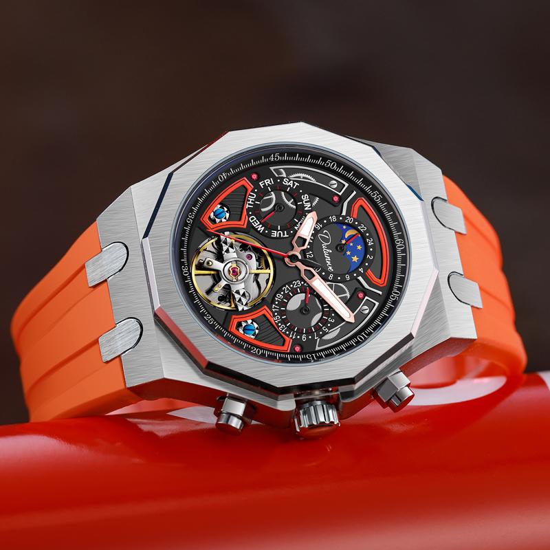 Men Mechanical Wristwatch Automatic Man Luxury Moon Phase Watches Male Casual Waterproof Business Luminous Clock