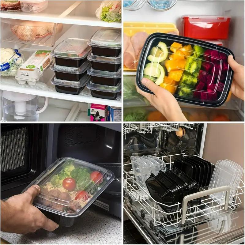 Disposable Food Containers with Lids Leakproof Plastic Bento Lunch Box Fridge Fresh-keeping Boxes Kitchen Food Storage Tableware