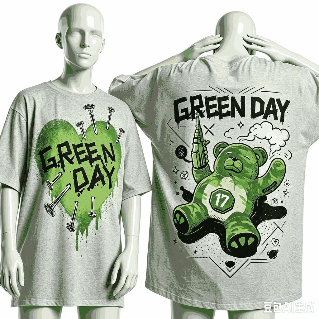 Green Day Hayran Hediyesi Tişört Unisex Unisex Harajuku Oversize Unisex Kısa Kollu Sokak Giyimi Yüksek Kalite Çiftler Rahat Yumuşak