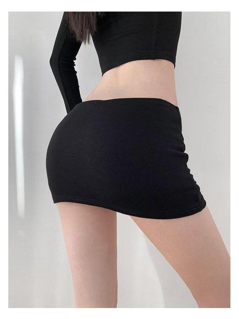 Elastic High-Waisted Short Bodycon Mini Skirt - Sexy, Slimming, Sheath Design for Spring/Summer