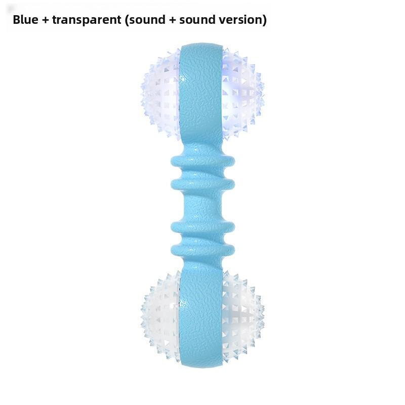 Pet Toys That Are Tough To Chew and Can Relieve Boredom, Barbell Shaped Dog Toys, Pet Self-entertaining and Sound-making Toy Balls