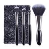 Portable Short Rod Mini Small Cosmetics Pebble Eyeshadow Paint 4 Makeup Brush Set Makeup Bag