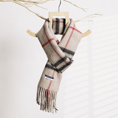 Jeibanseukeullaesig 100% Wool Glen Check Wool Muffler 2 (C2104-Am093_Be)