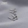 Xigu S925 Silver Bowl Needle Ear Studs DIY Jewelry Accessories