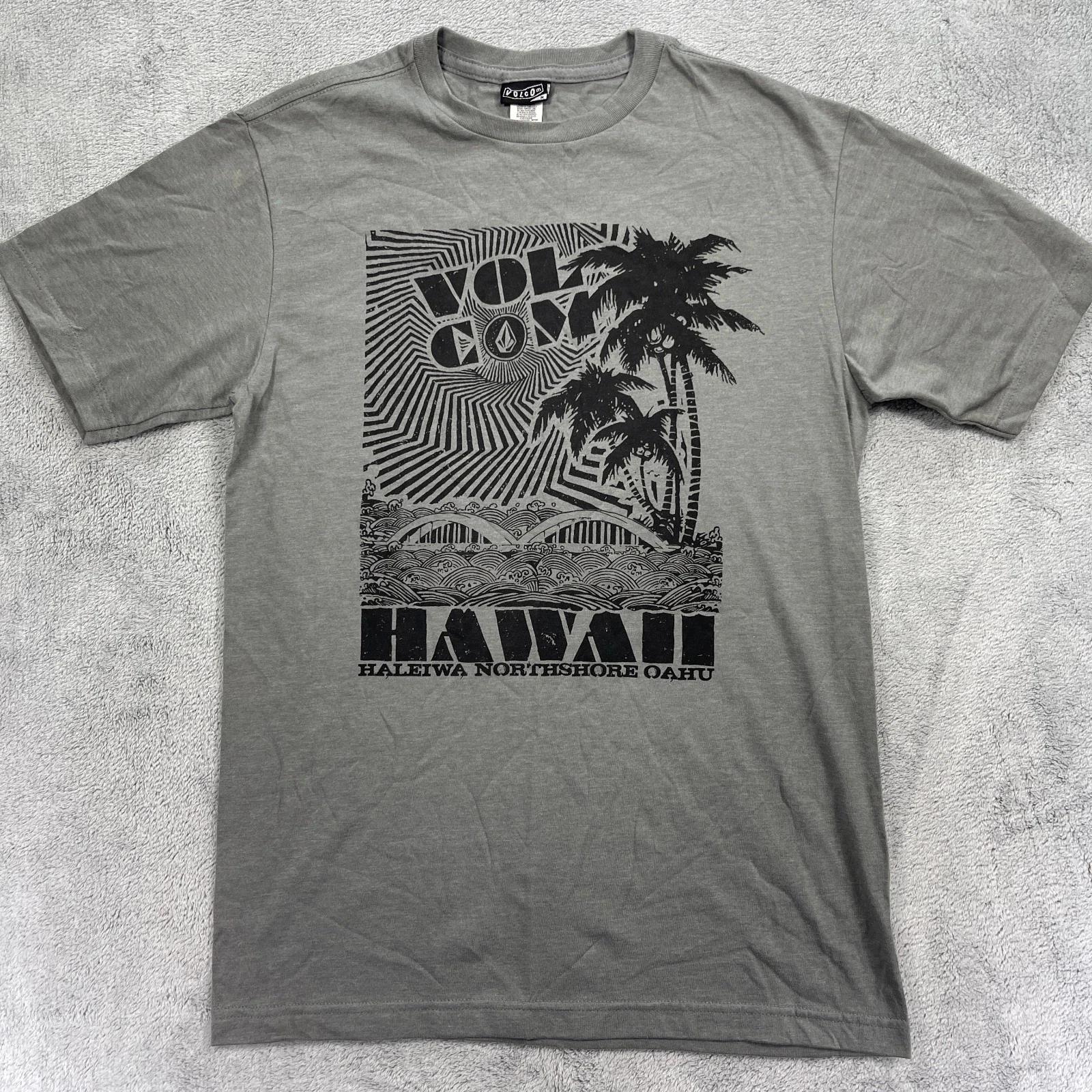 Vintage Volcom Hawaii T-Shirt Mens Medium Gray Haleiwa North Shore Oahu Surf Y2K 4XL