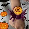 Halloween Wristband, LED Light Up Bracelets, Spooky Skull Eyeball Spider Pumpkin Wrist Bands for Halloween Party Supplies