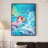 5D Diy Diamond Painting Lovely Mermaids and Little Fish Full Drill Rhinestones Mosaic Embroidery Handmade Products Home Decor Gift