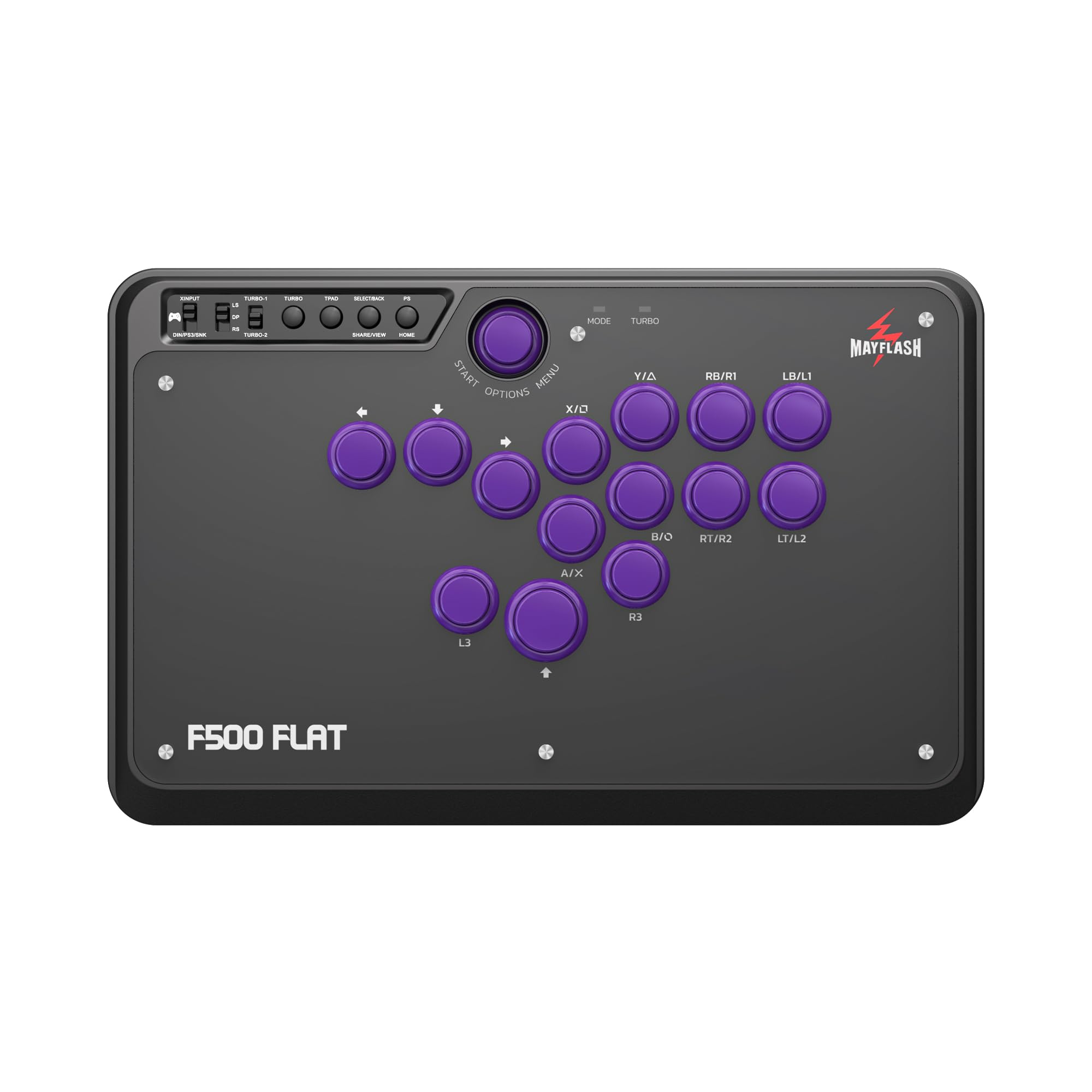 

Mayflash F500 Flat Leverless Arcade Stick Controller for XBOX XBOX ONE XBOX Steam Neogeo mini PS4, PS3, ONE, S, 360, Deck, PC, Android, Switch,