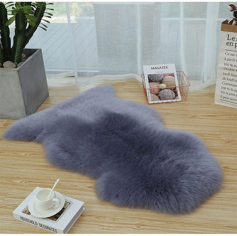Luxuriöser australischer Lammfell-Wollteppich für Schlafzimmer und Wohnzimmer