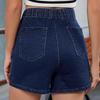 Denim Skorts for Women High Waisted Faux Wrap Short Skirt