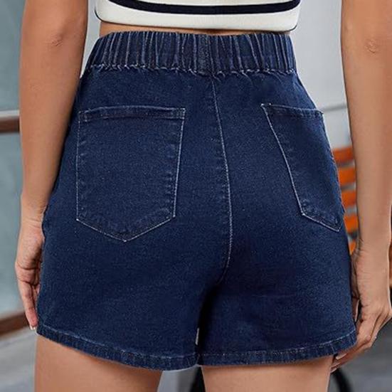 Denim Skorts for Women High Waisted Faux Wrap Short Skirt