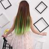 Mixed Color Clip in Straight Long Hair Extension Cosplay Party Women Hairpiece