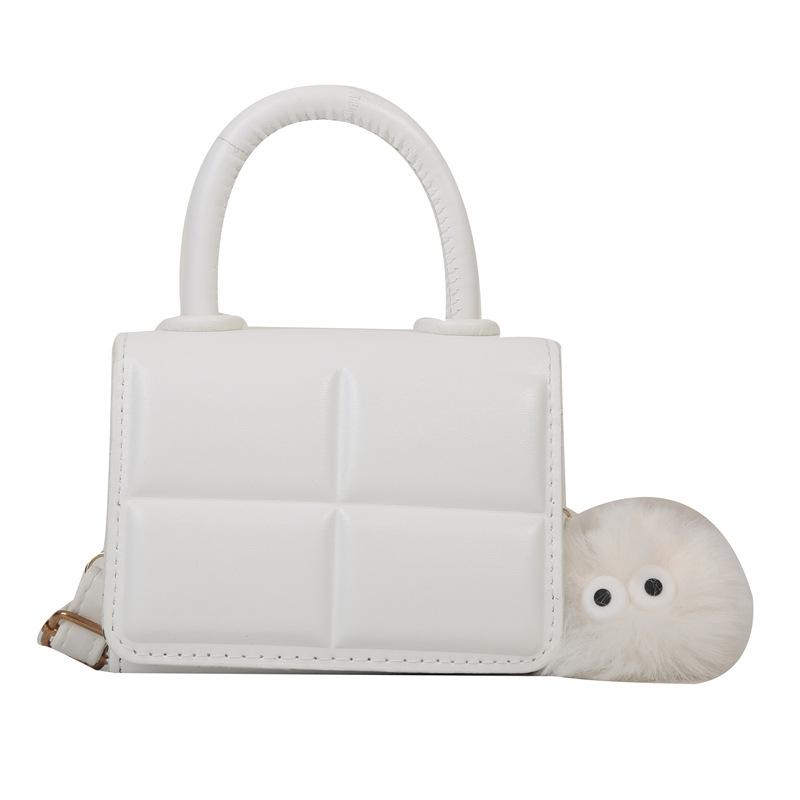 Korean simple and high-end portable small bag women's 2025 summer niche plaid design small square bag trendy shoulder bag