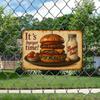 """Es ist Burger-Zeit!"""""" Metallschild - 30,48 x 20,32 cm Retro Küche & Bar Dekor"""