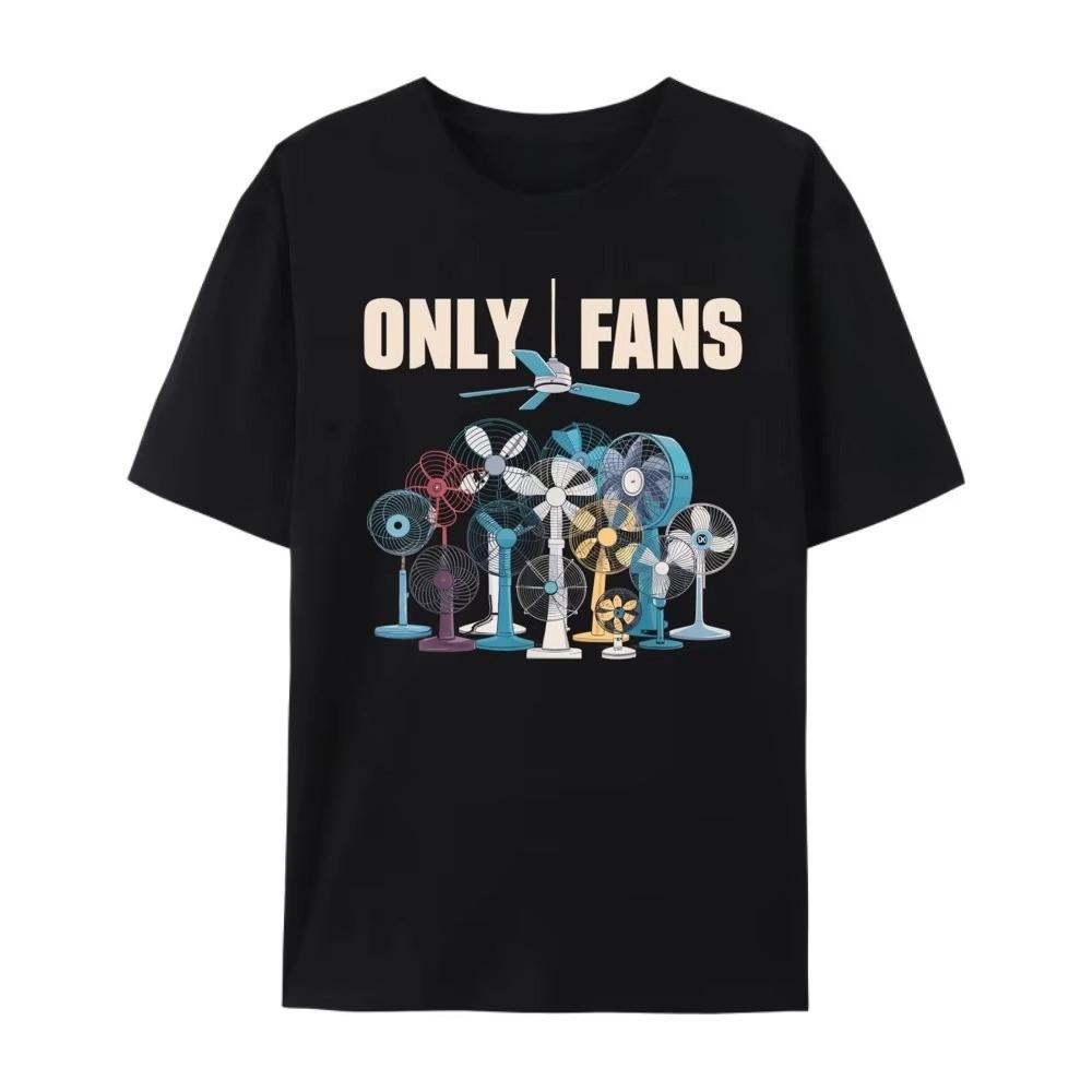 Only Fans Mens Clothing Plus Size Men's Fashion Short Sleeve Clothing Print Cotton Tee Shirts