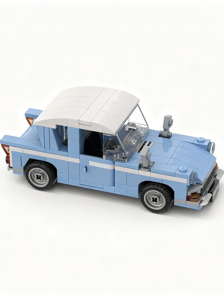 253pcs MOC Flying Forded Anglia Privet Drive Edition Magic Wizard Model Building Blocks Christmas Gifts Construction Toys Brick