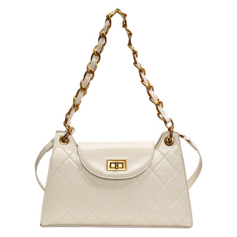 High-end Fashion Xiaoxiangfeng Chain Bag 2025 New Diamond Underarm Bag Niche Shoulder Women's Bag