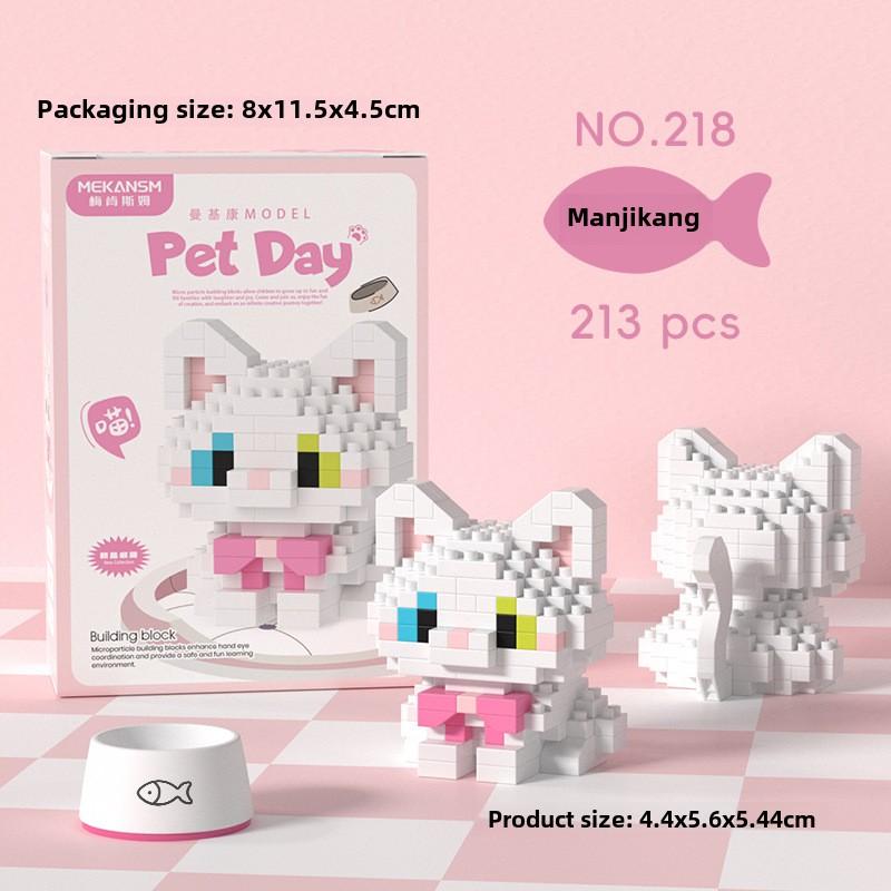Puppy Cat Series Micro Particle Building Block Children's Educational Assembly Toy
