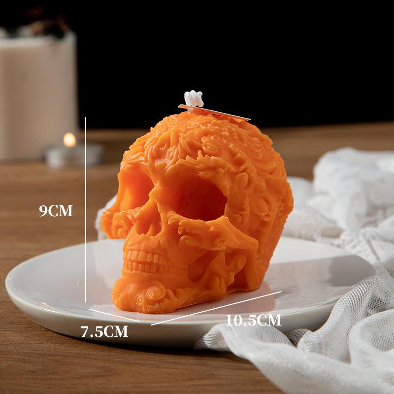 Handmade Halloween Skull Pattern Aromatherapy Candle Ornament