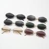 Fashion Rimless Sunglasses for Women Vintage Retro Trendy Design Metal Material Small Frame Vintage Rhombus Rimless UV400 Shades Men Eyeglasses